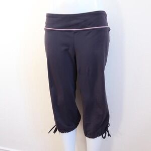 adidas climalite purple capri leggings tie hem y2k